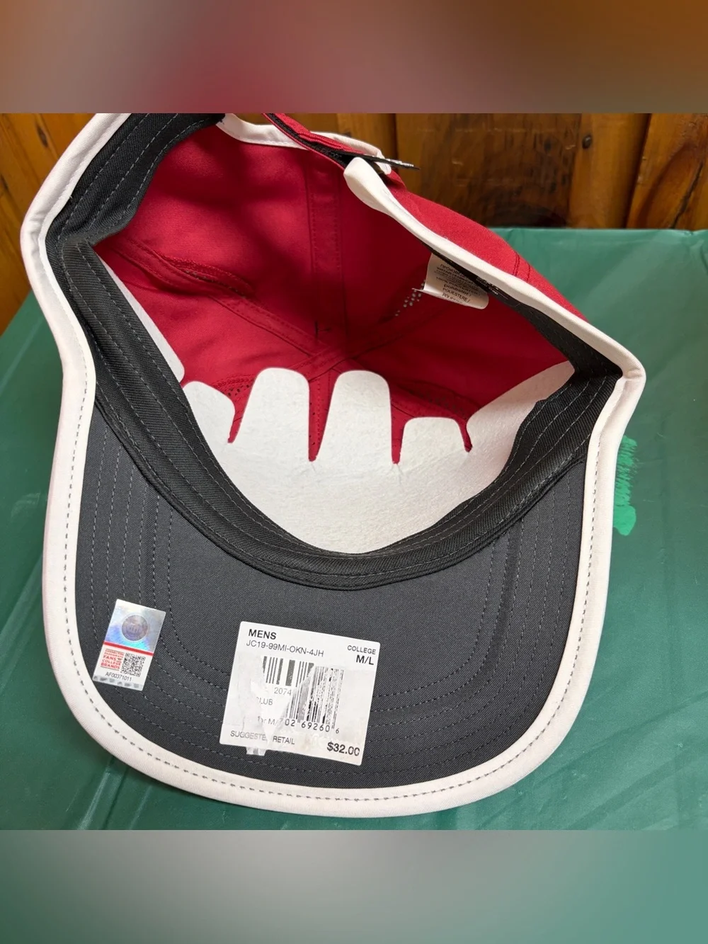 Oklahoma Sooners Jordan Hat Cap Dri-FIT Strapback Hat M/L NWT! Nike Running